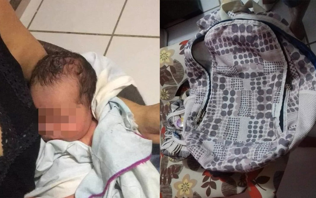 Bebê é encontrada abandonada dentro de mochila